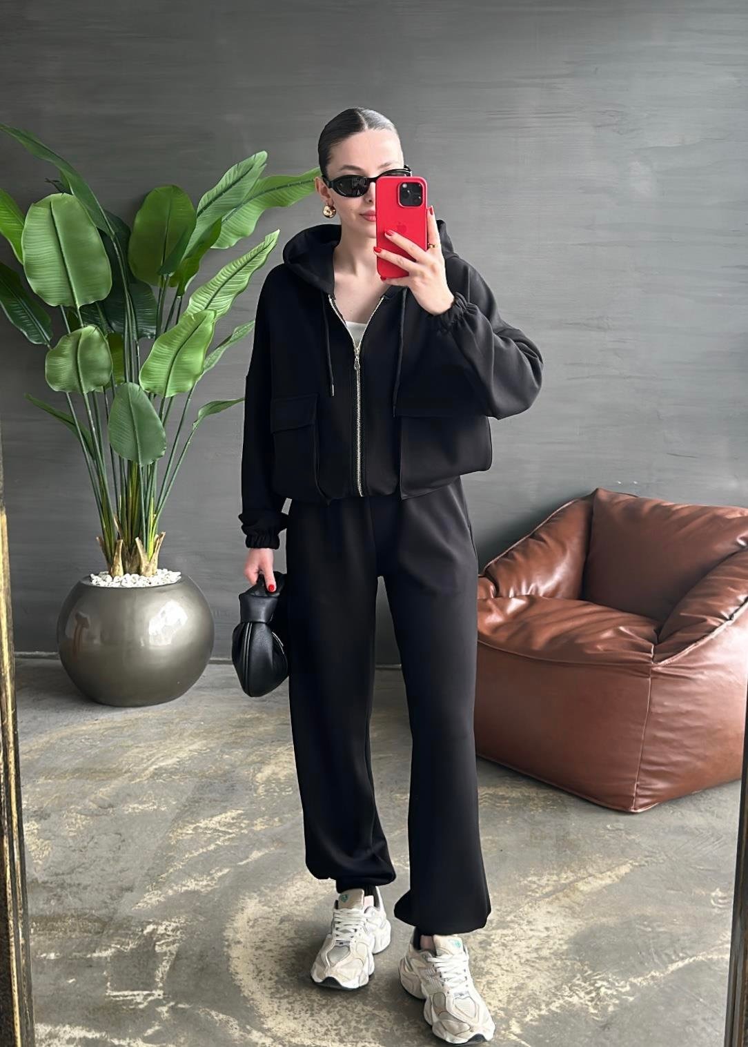 Torba Cepli Modal Takım SİYAH