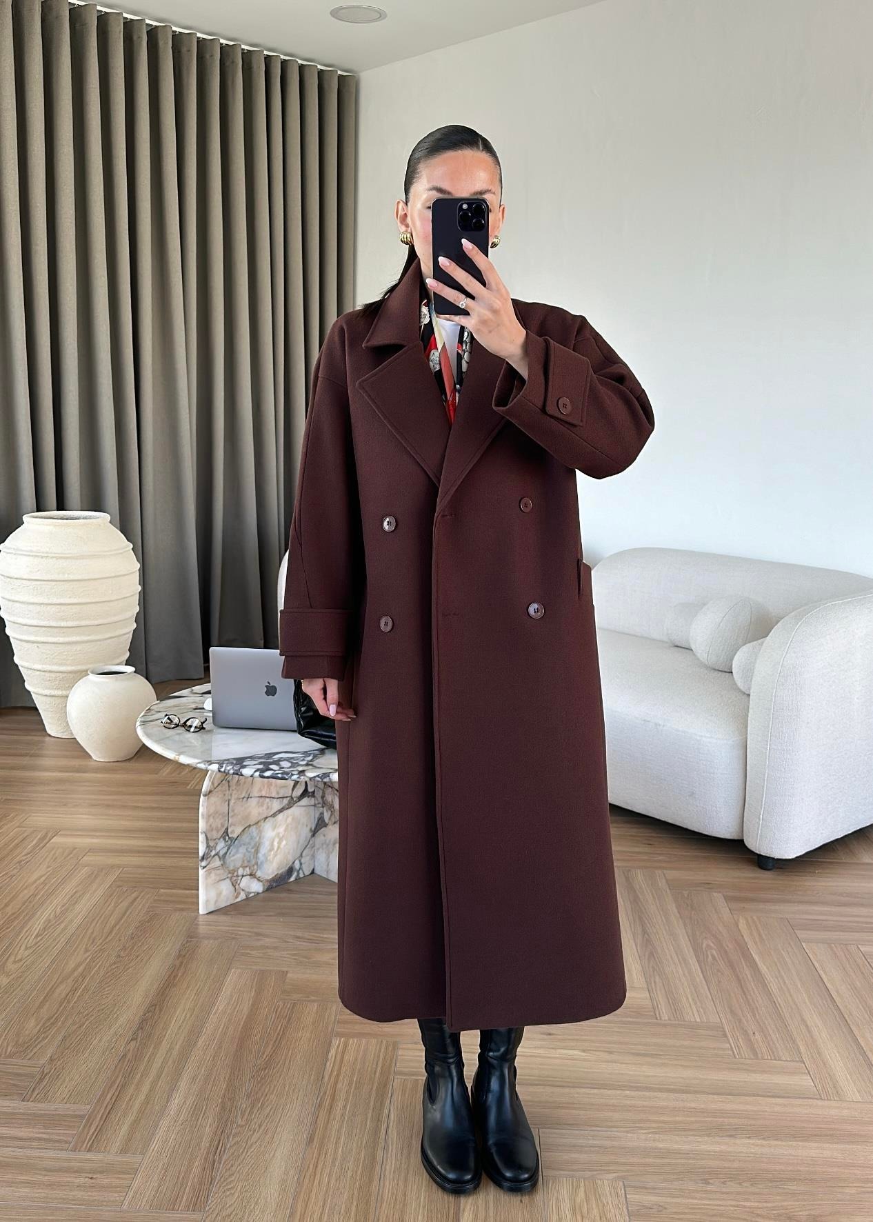 İki Düğmeli Kuşaklı Kaban MÜRDÜM